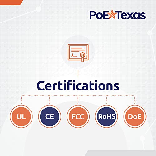 Poe Texas PoE Injector - Single Port Power Over Ethernet Passive PoE Adapter (UL Rated PoE Integrated Power) - Thumbnail 4