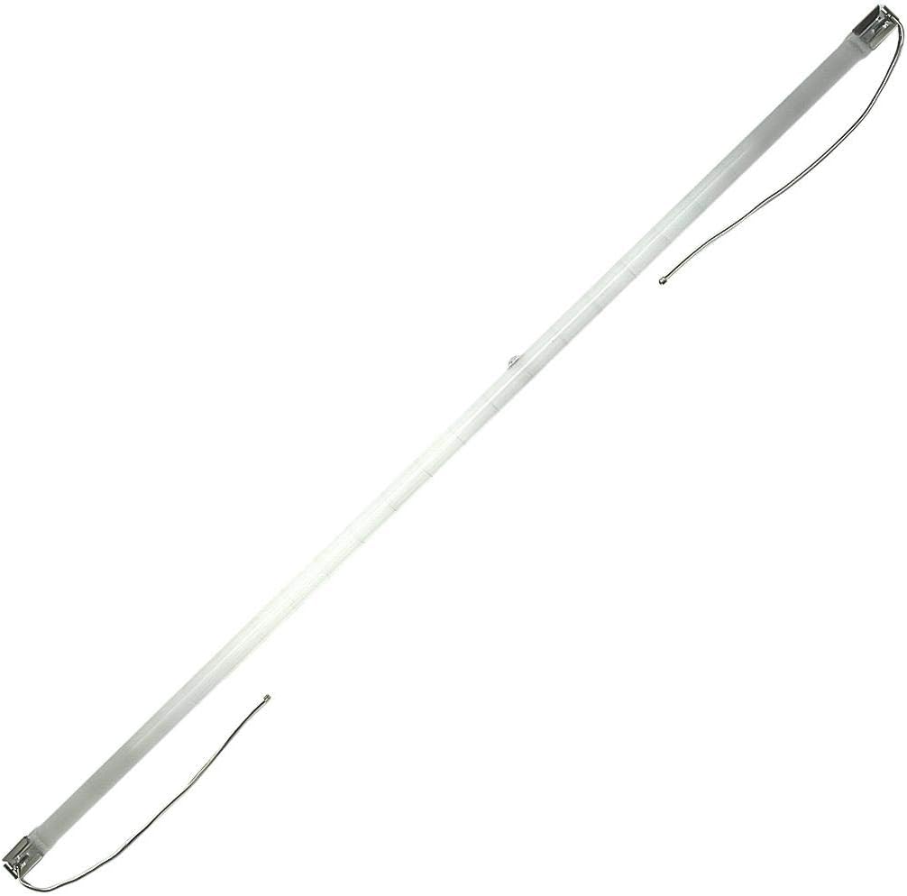 Ushio 1001357-1600 Watt Halogen Light Bulb - QIR Heat Lamp - Translucent - Metal Sleeve and Wire Leads - 277 Volt