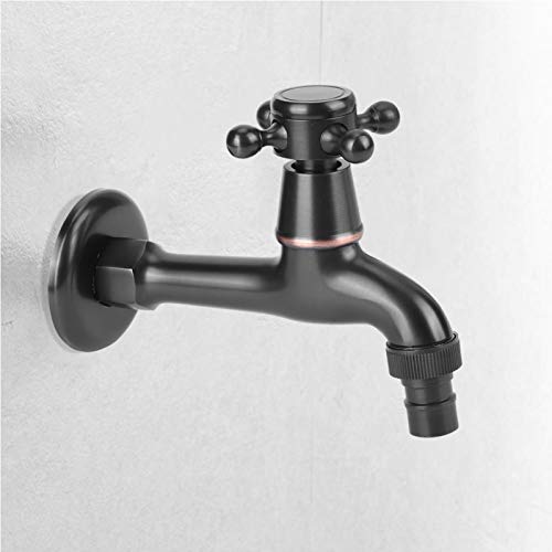 Sink Faucet, Vanity Antique Brass Faucet Single Waterfall Tap Faucet G1/2In Wall Washing Machine Black Vessel Faucet For Kitchen Toilet Bathroom #TOP1