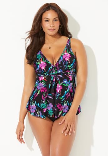 10 Best Bathing Suits with Tummy Control for Women Over 60: Flattering Swimwear for Confidence at Any Age 11 Swimsuits For All Women's V-Neck Twist Tankini Top - 8, White Dots (Plus