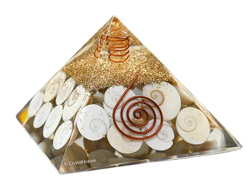 Image of Crystal Heaven Gomti Chakra Pyramid With Coil-Orgone Pyramid For Positive Energy,Vastu,Reiki And Chakra Healing