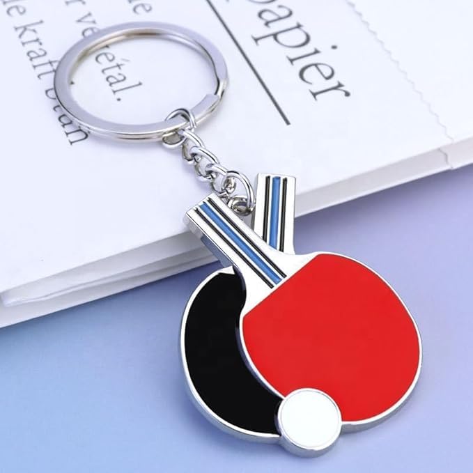 Mini Table Tennis Racket Keychain, Metal Paddle with, Portable Sports Accessory, TT racket keychain, Table Tennis racquet, Table tennis gift, TT Gift-image-24