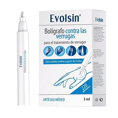 Evolsin - Boligrafo contra las verrugas en los pies, manos, brazos, piernas y cuerpo en general -...