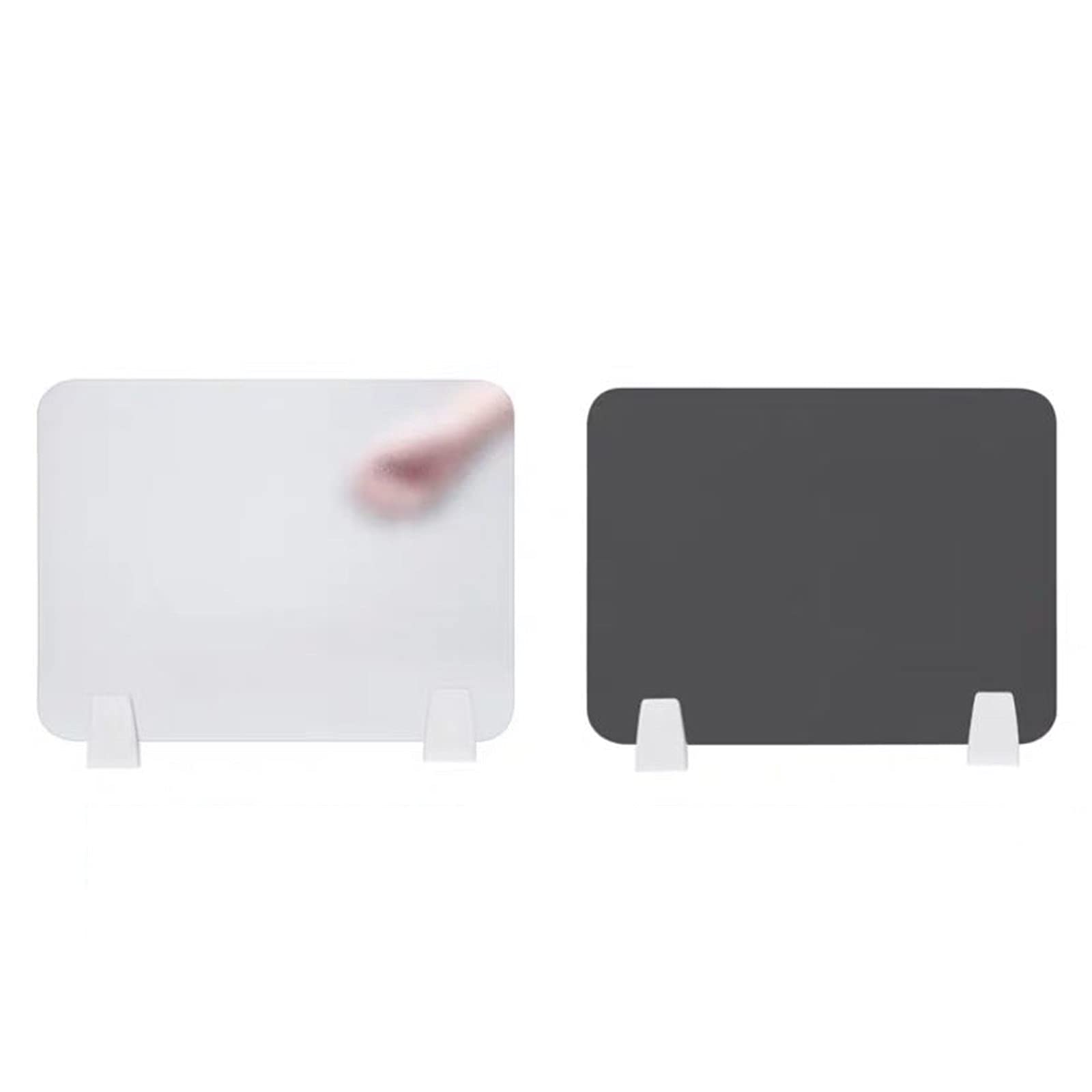 Desktop divider No Cutout 16"W x 12"H Dual Frosted Plexiglass Desktop and Countertop Clamp-on Privacy Panel,Desk Divider Work Space Reduces Distractions,and Bring Best Work Space for Office Desk