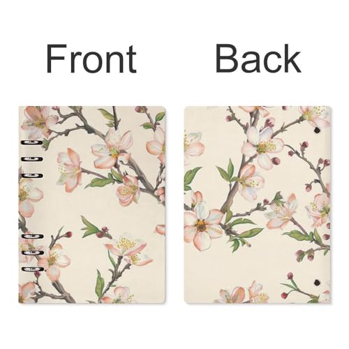 Carnet de notes A5 rechargeable rose pour planificateur et réunion