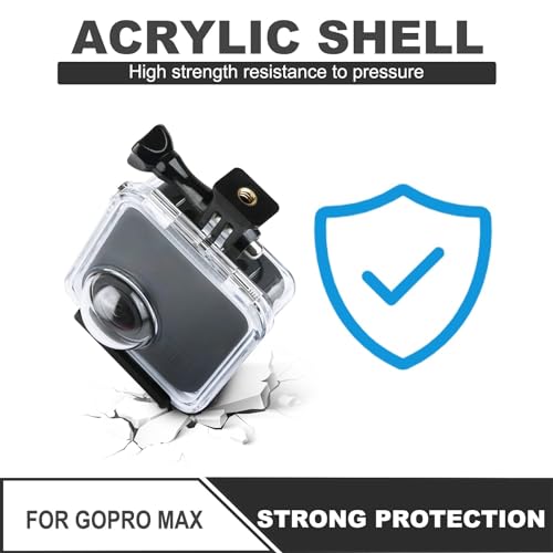 image for Birgipar Waterproof Case for Gopro Max Action Camera, Underwater Divin