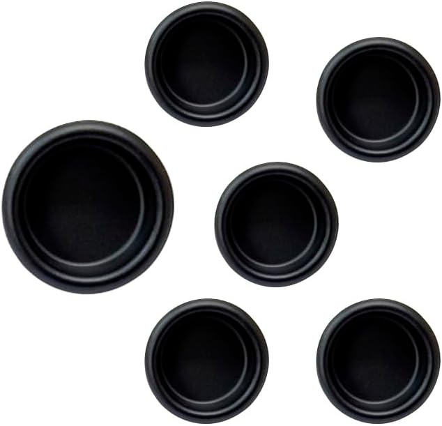 QCAA Solid Brass Finger Pull, 3/4", Matte Black, 6 Pack, Made in Taiwan