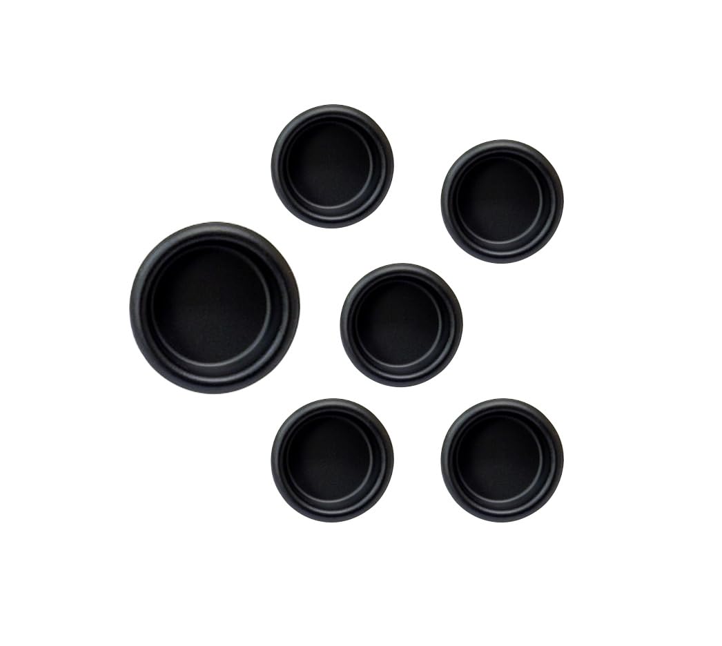 Poignées de doigt en laiton QCAA 1,9 cm noir mat ultra résistantes lot de 6