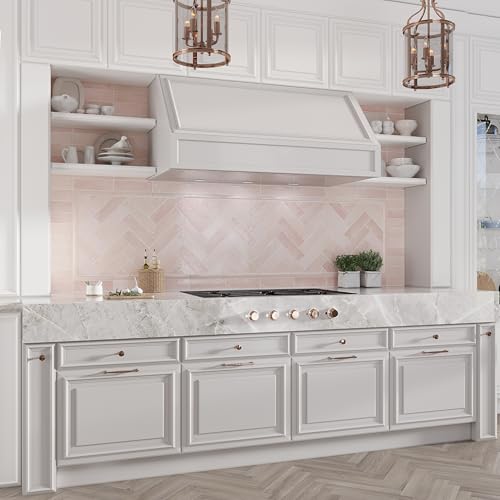 Apollo Tile 38-Pack 2.5 x 8-in. Soft Pink Polished Ceramic