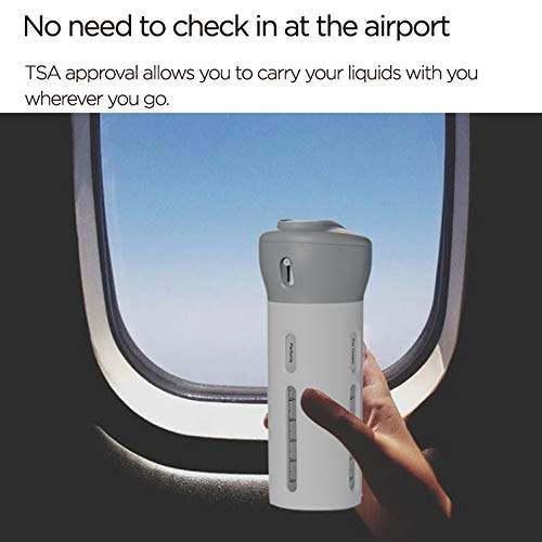 Honorall Conjunto de frascos de viagem portáteis Conjunto de 4-em-1 tamanho de viagem à prova de vaz