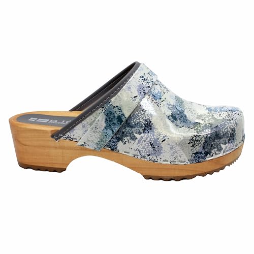 Image of Bjork Maja Wood Open Back Leather Clogs