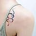 Oottati Small Cute Temporary Tattoos Stickers Colored snake (2 Sheets)