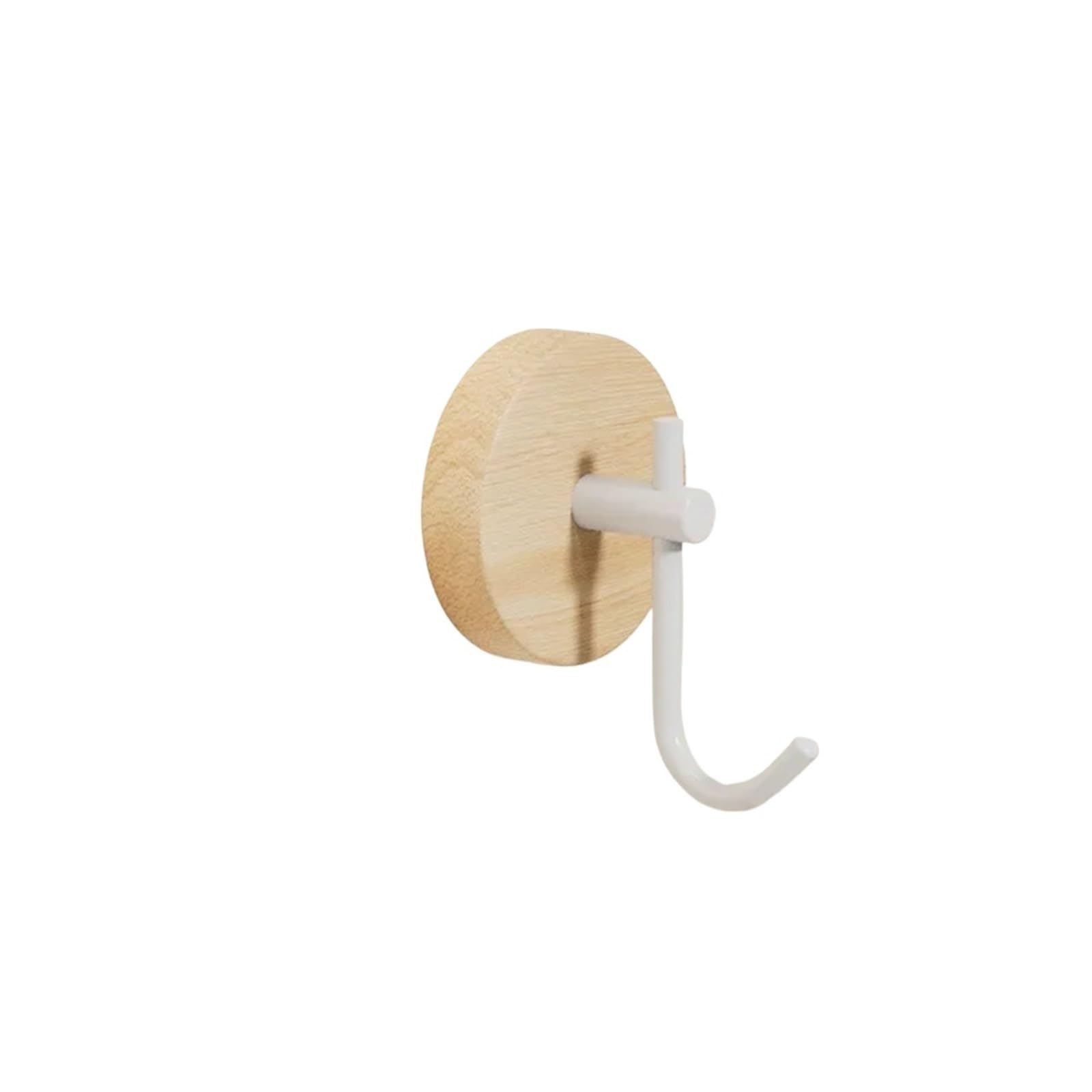 Ganchos de pared, Gancho autoadhesivo de madera maciza con forma llave nogal, toallero decorativo, colgador puerta(White-j)
