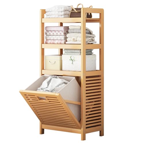 Solerconm Panier à Linge en Bambou, Panier de Rangement Grand Esp...