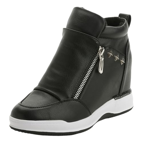 Viaoragiosa Zapatillas CuñA Mujer,Mujer Plataforma Deportivas con Zapatos CuñA,Suelas Resistentes A La AbrasióN,FáCil De Usar Y Quitar,para Fiestas,Escuela,Compras,Uso Diario Casua