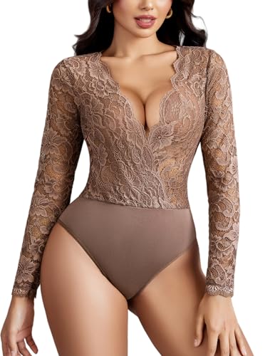 Body sexy en dentelle femme pour sorties et soirées chic en haut une pièce