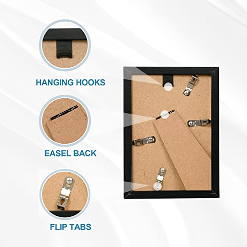 Happyhapi 4X6 Picture Frame 12 Pack Photo Picture Frame With Real Glass For Wall Or Tabletop Display Decor 4X6 Frames Collage For Photos/Artwork/Paintings (Black) #TOP3