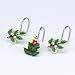 Spode Ceramic Ivory Santa & Mistletoe Shower Curtain Hooks