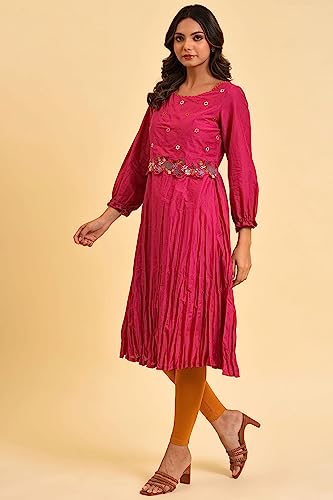 Image of W for Woman Women's Cotton Regular Fit Regular Kurta