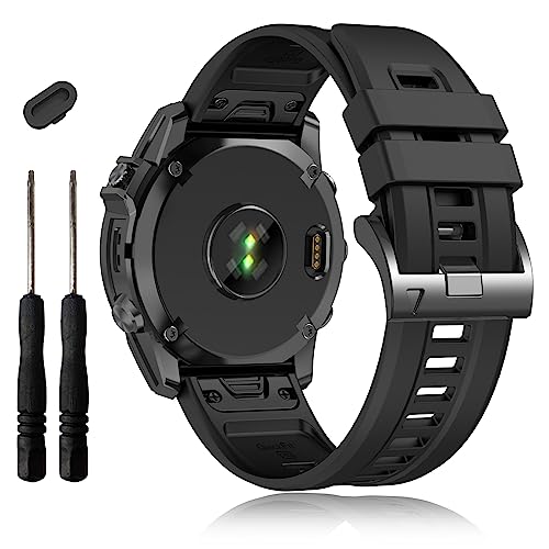 EZMVZKU 26mm Watch Straps Compatible with Garmin Fenix 8 AMOLED 51mm/7X Pro/7X/6X Pro/6X/5X Plus/5X