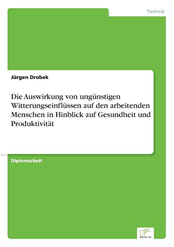 Die Auswirkung von ungünstigen Witterungseinflüssen auf den arbeitenden Menschen in Hinblick auf Gesundheit und Produktivität (German Edition)