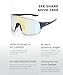 V-SUP TR90 Sunglasses for Men, Rimless UV400 Cycling & Running Sports Glasses for Men & Women, Sport Glasses for Baseball and Pickleball (Gold Revo Lens)