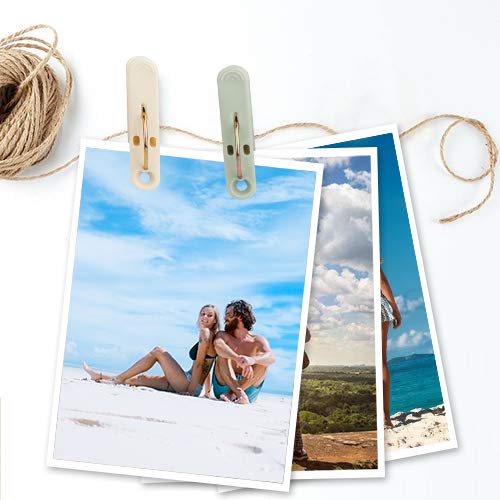 Plastic Clothespins, 32 Pack Laundry Clothes Pins Clips With Springs, 4 Colors Clothes Drying Line Pegs For Kitchen Outdoor Trip, Air-Drying Clothing Pin Set #TOP6