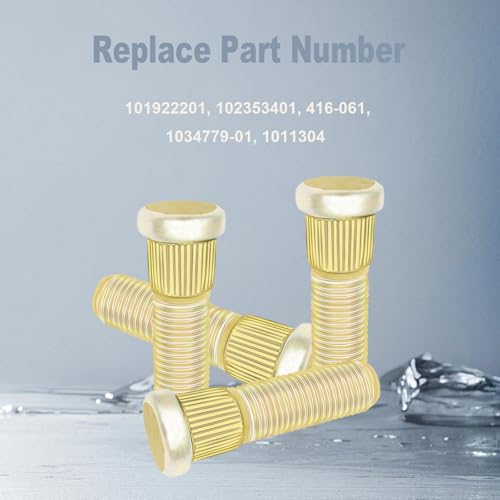 Image of 4PCS Wheel Bolts Lug Studs Lug Bolts Compatible with Club Car DS Golf Cart Gas Electric 1982-up Replace# 101922201, 102353401, 416-061, 1034779-01, 1011304