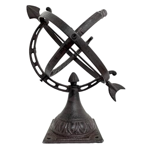 Reloj De Sol Hierro Sol Jardín Decoración Nostalgia 32cm Estilo Antiguo Marrón