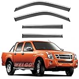ZXBL Deflectores de Ventana para Coche para Jinbei Hercules 2009-2018, Tintados Humo Protector contra Lluvia y Viento Deflectores Laterales