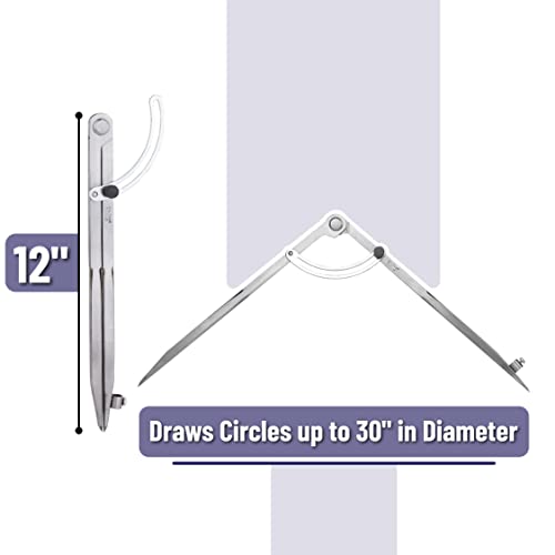mr pen- professional compass for woodworking 8 inch compass with wing