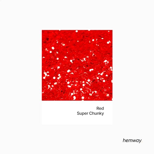 Eco Friendly Biodegradable Glitter, Red, Super Chunky (1/8" 0.125" 3mm) - Image 2