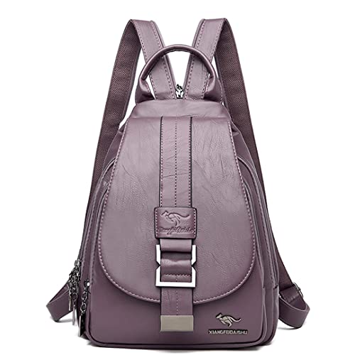 Mochila de Mujer Bolso de Mochila de Cuero Vintage Delgado for Las Mujeres Cover