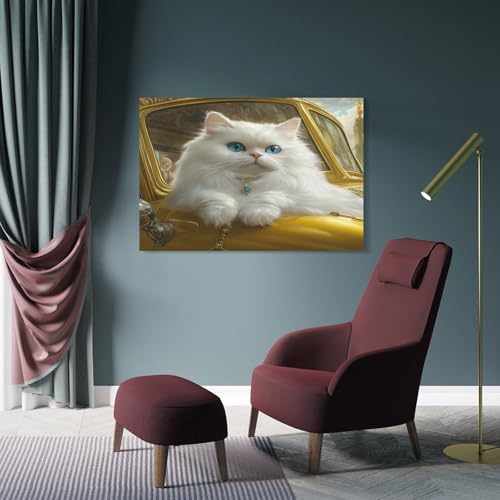 Impression chat persan sur toile idée cadeau décoration de maison