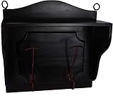 MiaMöbel Wandgarderobe mit Ablage - Gefertigt aus Holz (Pinie) im Kolonialstil - Schwarze Garderobe Maße HBT: 50x50x20 cm