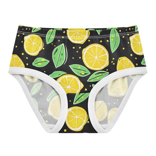 Wusikd Lemon Girls' Underwear Cotton Yellow Green Girls Briefs Soft Toddler Underwear 2T