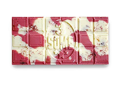 3 Some Chocolates Signature Gourmet Chocolate Bars (Ruby & White Chocolate Red Velvet Crunch Bar)