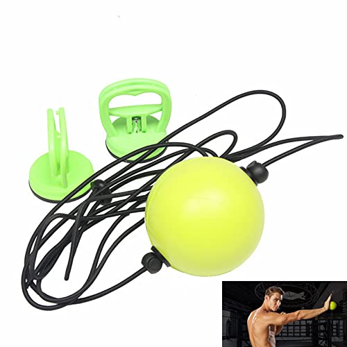 Forrader Bola de boxeo reflejo, bola de combate de boxeo de suspensión, bola de velocidad de entrenamiento de boxeo con cuerda de goma elástica de 2,9 m para entrenamiento de ejercicio en el hogar Cover
