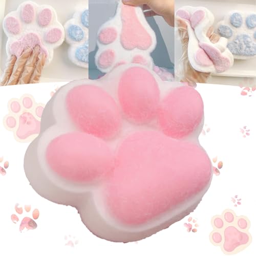 Cute Cat Paw Squishy,5.5In Giant Cat Paw Squishy Jumbo,Handmade Squishy Big Cat Paw,Kawaii Squishy Big Cat Paw Silicone Squeeze 