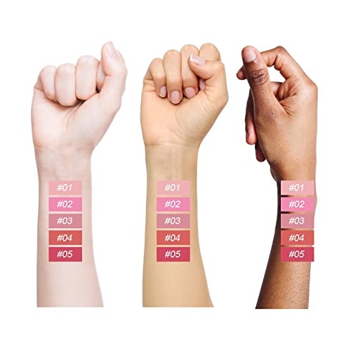 Meicoly Matte Dewy Liquid Blush,Super Natural Cream Blush Stick For Cheeks,Silky Smooth Soft Pinch Long-Lasting Waterproof And Sweat Proof Blush Makeup,Cruelty-Free,01,Bliss,Nude Pink #TOP4