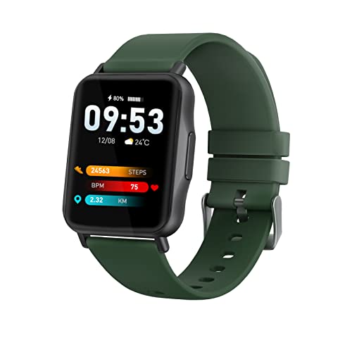 HiFiT Smartwatch, 4,3 cm (1,7 Zoll) Touchscreen, Fitnessuhr mit Herzfrequenz-Schlaf-Monitor, IP67 wasserdichte Smartwatch kompatibel mit iOS Android, 25 Sportmodi Sportuhr für Herren und Damen Cover