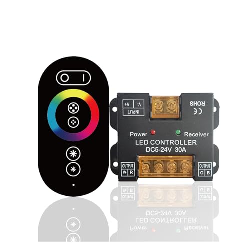 6-key touch controller 30A iron box high-power LED light strip controller 12-24V light strip dimmer(WM-TC029A-3CHRGB)