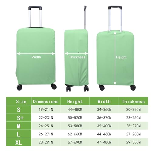 PATIKIL Luggage Cover, Suitcases Covers Elastic Carry on Cover Protector Washable Scratch-Resistant Fits 22-23 Inch Luggage for Travel Business Trips, Light Green by PATIKIL - Used condition - Image 2