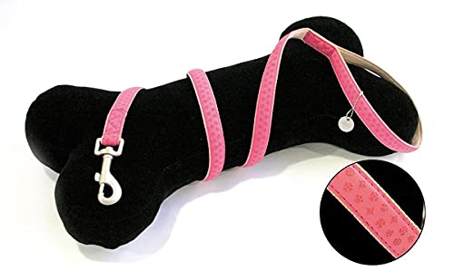 Croci My Lord Leatherette Lead Leash, 120 mm x 25 mm, Pink