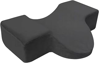 Generic Ergonomic Curve Neck Pillow, Professional Beauty Neck Support Pillow, Flannel Cushion Memory Foam Neck Pillow, Black