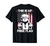 This is My Pride Flag USA American 4th of July On Back T-Shirt