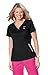 Koi Women's Ashley Sporty Crossover V-Neck Scrub Top Stripe Trim
