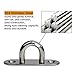 WOFTD 10-Pack 304 Stainless Steel Ceiling Hook Ring Hooks 1. 8 inch M5 Strip Type Eye Plate with Enclosed Hook Boat Rigging Heavy Duty Ceiling & Wall Mount Hanging Hardware Fitting