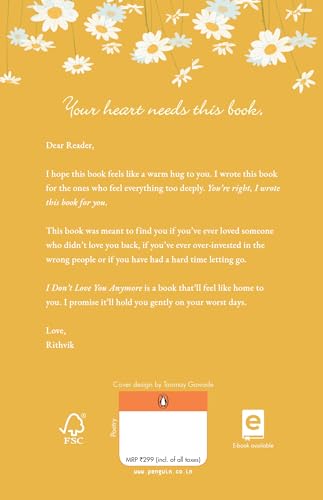 I Don't Love You Anymore: Moving On and Living Your Best Life | National Bestseller by Rithvik Singh | Original Edition