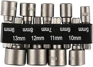 Irtyif 9 PCS Nut Driver Set, Non Magnetic Hex Shank Quick-Change Nut Driver Socket Kit, Diameter 5-13 mm Hex Shank Bit Socket for Wrench Hand Drill Electric Screwdriver Manual Screwdriver Bits Set